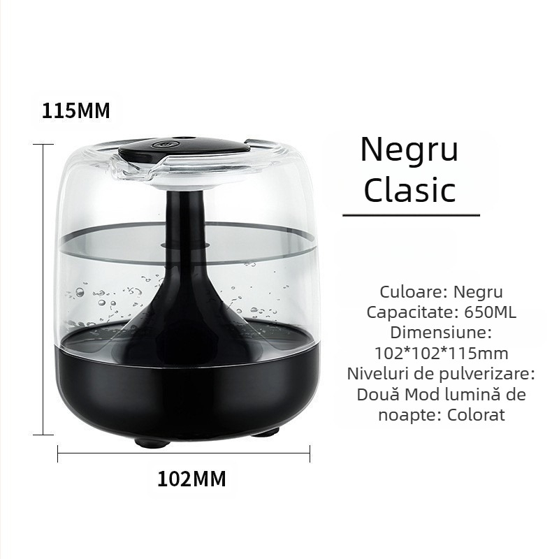 Umidificator de aer transfrontalier mini umidificator dormitor de uz casnic aparat mic de aromaterapie lampă de tavan mută pentru birou dormitor