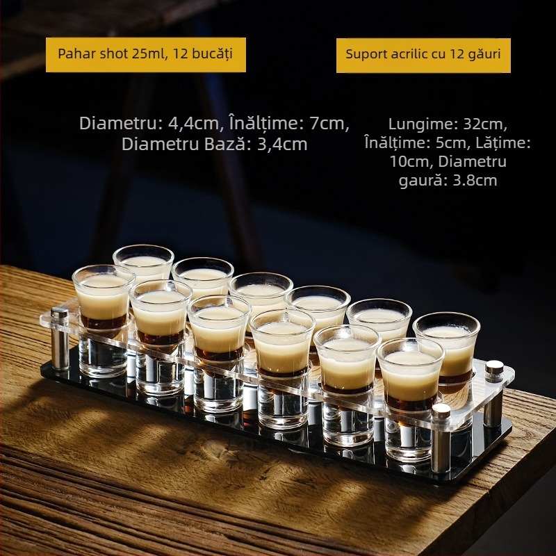 Cupă Bullet, pahar pentru băuturi alcoolice, pahar pentru înghițitură, pahar pentru băuturi spirtoase B52, suport pentru pahar pentru cocktail, set de pahare pentru shot, pahar de vin pentru bar