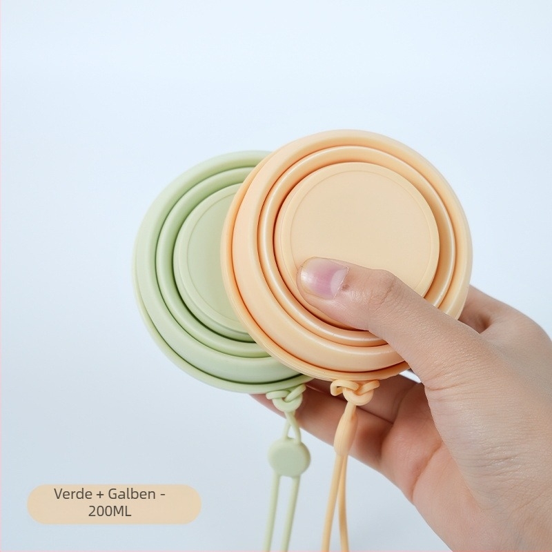 Cupă de apă pliabilă portabilă, portabilă, cu compresie, pentru apă de gură, silicon, călătorie în aer liber, camping, cană, grad alimentar, pliabilă, pentru dinți