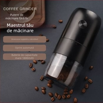Râșniță de cafea portabilă pentru camping, mașină de cafea, râșniță de cafea cu încărcare USB, râșniță electrică de cafea