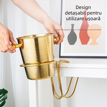 Nou îngroșat din oțel inoxidabil desktop high rack depozitare bar Ktv gheață găleată suport șampanie găleată vin roșu găleată gheață