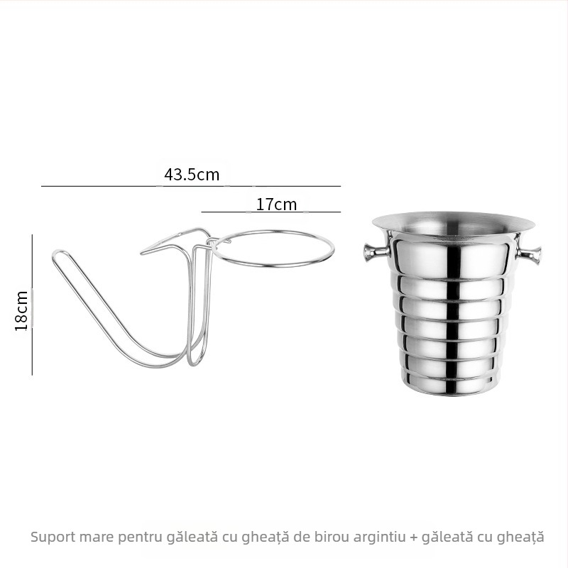 Nou îngroșat din oțel inoxidabil desktop high rack depozitare bar Ktv gheață găleată suport șampanie găleată vin roșu găleată gheață