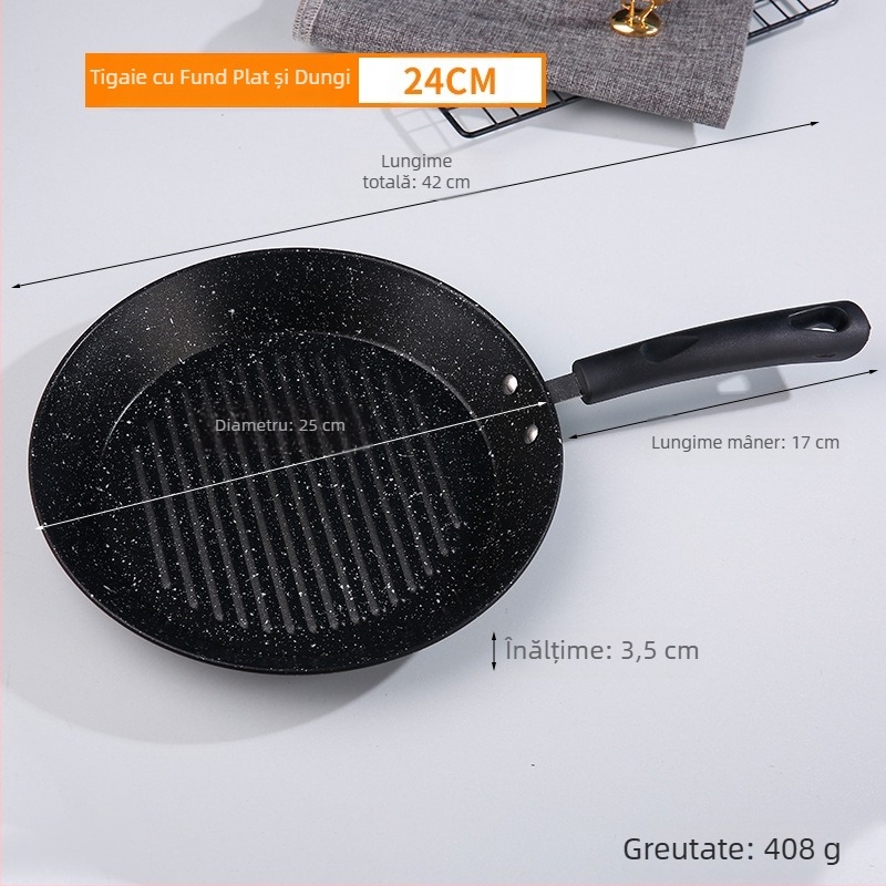 Tigaie transfrontalieră Maifan Stone cu patru găuri, tigaie pentru micul dejun, tigaie pentru ouă, tigaie pentru hamburger, tigaie direct din fabrică, en-gros