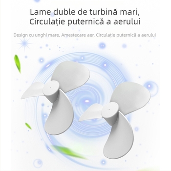 Răcitor de aer de uz casnic cu dublu ventilator cu atomizare, umidificare, ventilator rece cu dublă utilizare, pentru birou, pentru dormitorul studențesc, refrigerare, ventilator rece mic