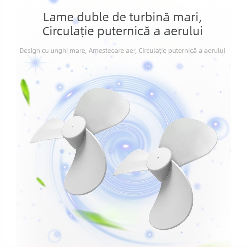 Răcitor de aer de uz casnic cu dublu ventilator cu atomizare, umidificare, ventilator rece cu dublă utilizare, pentru birou, pentru dormitorul studențesc, refrigerare, ventilator rece mic