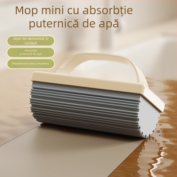 Mop mini patentat de uz casnic, absorbție puternică a apei, curățare bucătărie, decontaminare, burete, șterge curățare portabilă, bumbac absorbant