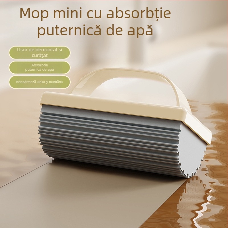 Mop mini patentat de uz casnic, absorbție puternică a apei, curățare bucătărie, decontaminare, burete, șterge curățare portabilă, bumbac absorbant