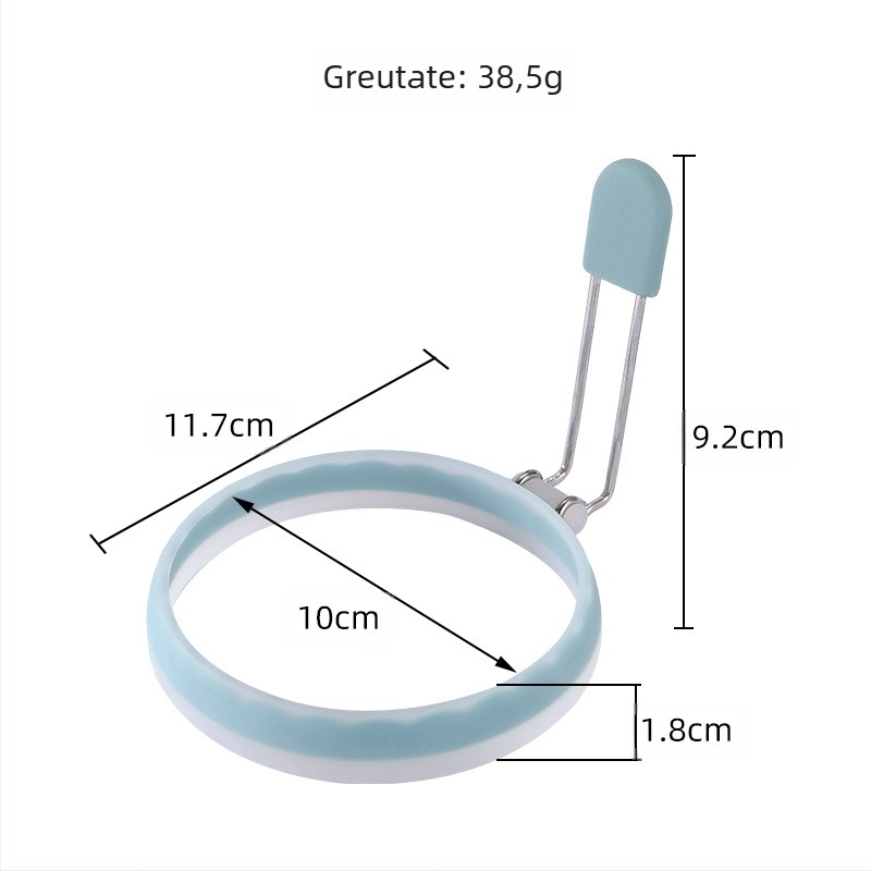 Vânzare fierbinte transfrontalieră, două culori, silicon, ou prăjit, mucegai, ou prăjit, instrument, ou prăjit multifuncțional, inel de ou prăjit