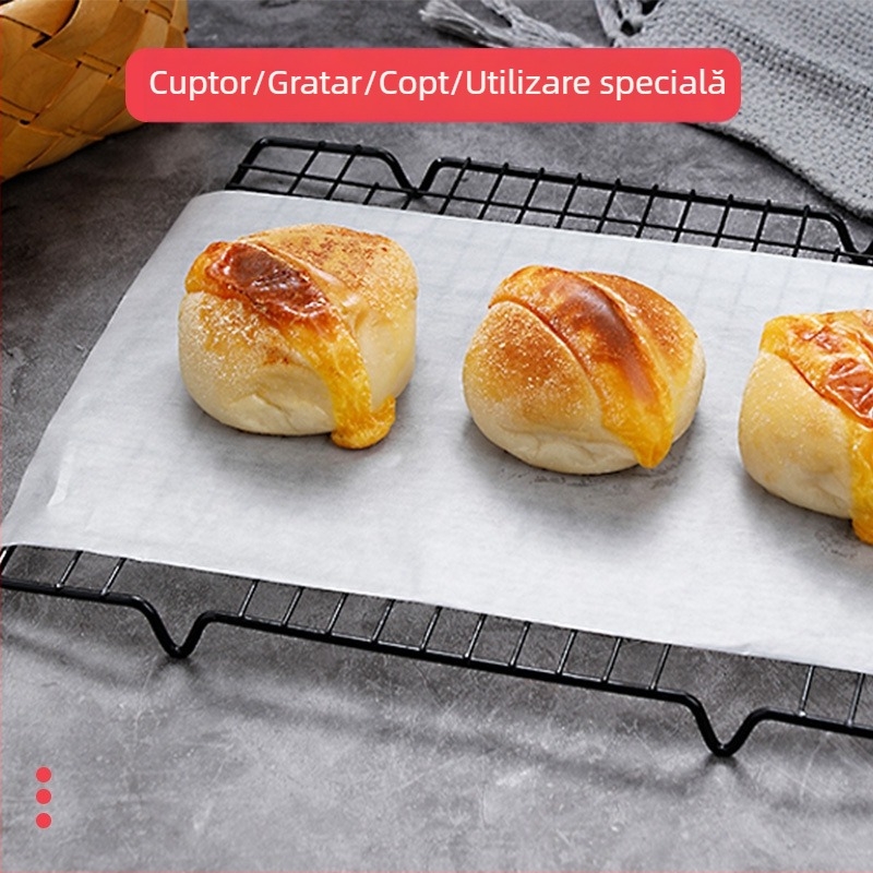 Hârtie specială de copt, hârtie siliconica cu ulei, hârtie absorbantă de ulei de bucătărie, hârtie specială pentru cuptor la temperatură înaltă, hârtie cu ulei pentru tort, hârtie de copt