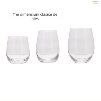 Pahar de vin roșu în formă de ou, fără aderență, pentru aromaterapie, lumânare în formă de ou, 16 oz, din sticlă transparentă vopsită prin pulverizare electrolizată