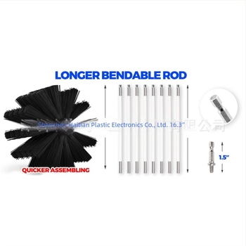 Kit de curățare a ventilației pentru uscător de coș de fum flexibil cu perie de găurit electric și accesorii pentru găurit