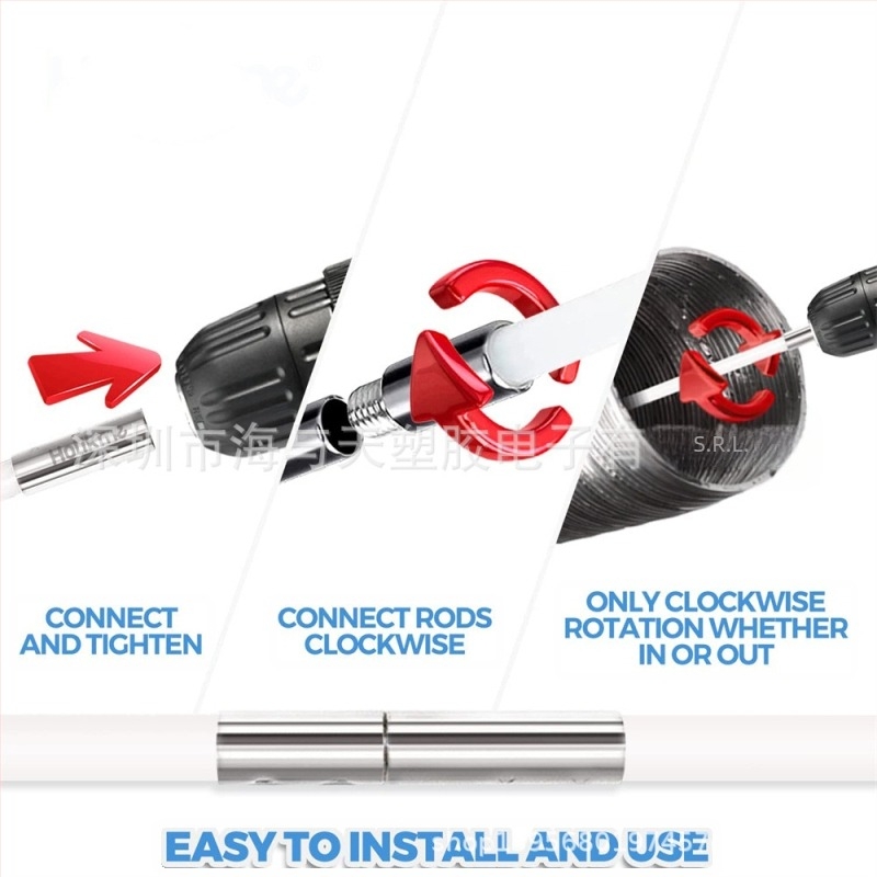 Kit de curățare a ventilației pentru uscător de coș de fum flexibil cu perie de găurit electric și accesorii pentru găurit