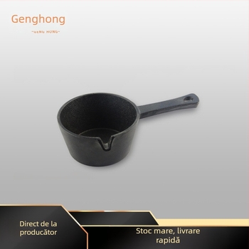 Oală mică de stropire cu ulei din fontă, oală de sufocare, oală dintr-o singură bucată, stropire cu ulei, tăiței, oală specială, artefact de scurgere a uleiului neacoperit