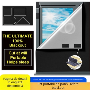 Comerț exterior transfrontalier Amazon DIY tăiat la comandă, bandă magică din material Oxford opacă completă, perdea cu bandă magică, parasolar, instalare bandă magică