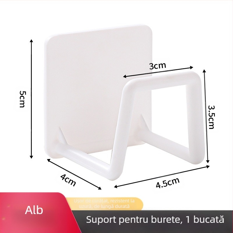 Chiuvetă de bucătărie cu bilă de oțel, raft pentru oală, fără perforare, rack de depozitare suspendat pentru scurgere, rack de perete