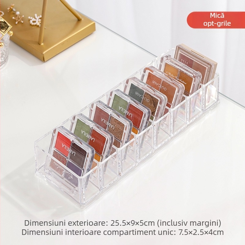 Cutie de depozitare a esenței de unică folosință, suport pentru depozitarea mostrelor cosmetice, produse de îngrijire a pielii pentru desktop, cutie de finisare acrilică pentru ruj, transparentă