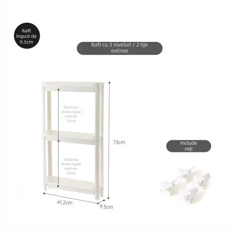 Raft de depozitare pentru bucătărie, multistrat, raft de depozitare diverse, dulap de depozitare Gap, raft de depozitare Gap, cărucior pentru casă