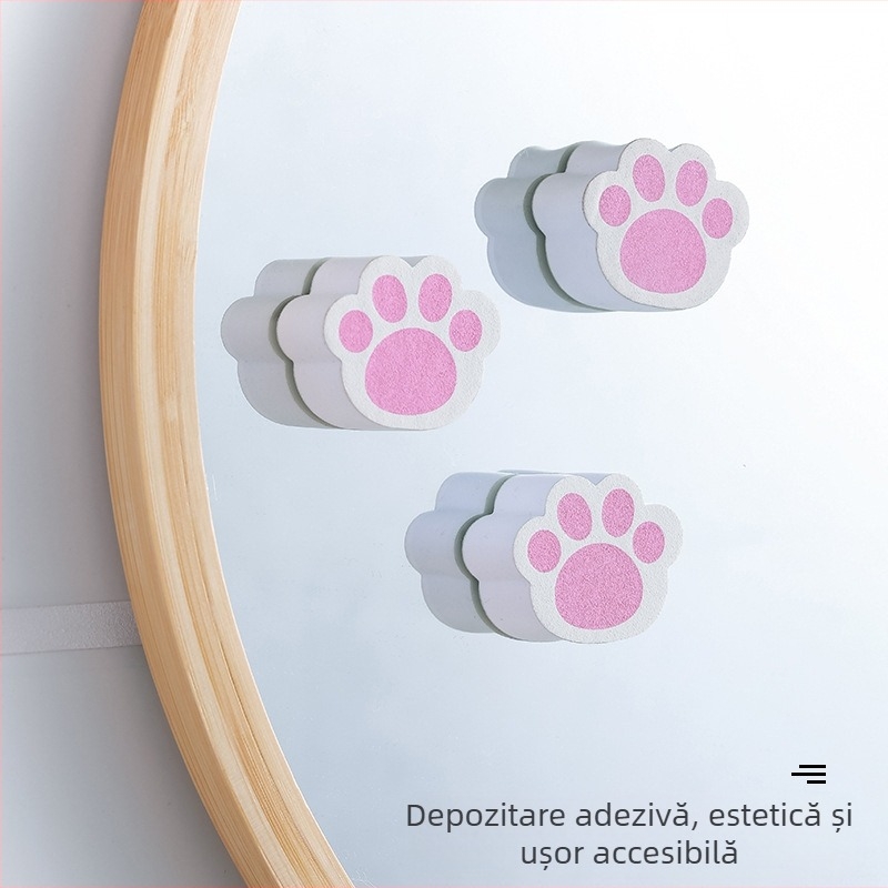 Burete nou cu gheare de pisică, decontaminare, ștergere magică, robinet de bucătărie, cadă, lavoar, decontaminare, curățare, ștergere suprafață oglindă