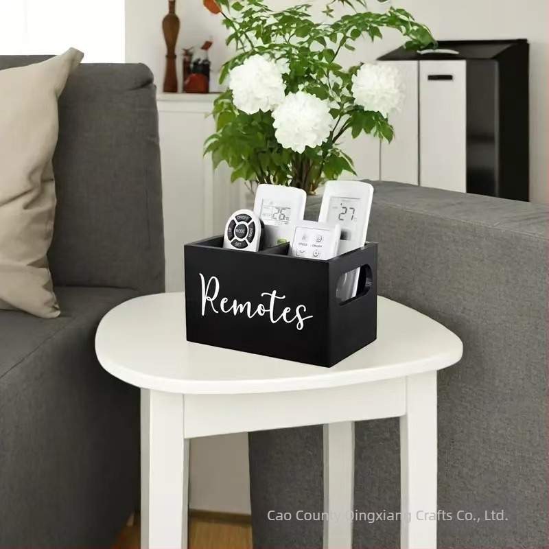 Cutie de depozitare creativă din lemn pentru birou, cu telecomandă, compartiment pentru depozitare, cutie de bucătărie, cutie de depozitare pentru pliculețe de cafea și ceai