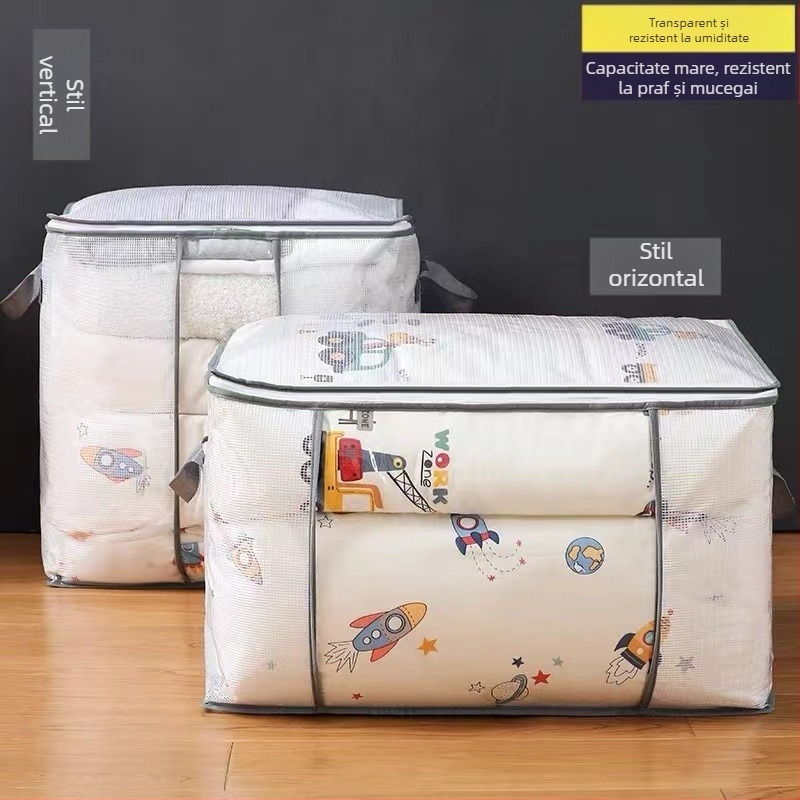 Geantă de depozitare pentru pilotă, geantă transparentă Tote, cutie de depozitare pentru haine, dulap, geantă de mutat, cutie de depozitare, dulap de depozitare