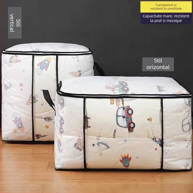 Geantă de depozitare pentru pilotă, geantă transparentă Tote, cutie de depozitare pentru haine, dulap, geantă de mutat, cutie de depozitare, dulap de depozitare