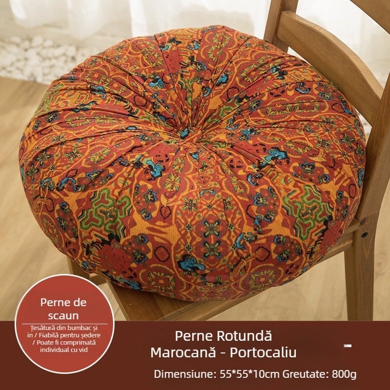 Amazon Lazy Floor Futon din bumbac și in, saltea Tatami, pernă rotundă mare, pernă pătrată îngroșată pentru scaun