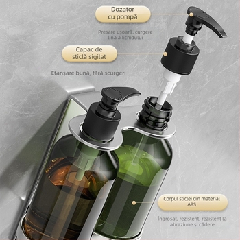 Dispenser de săpun din oțel inoxidabil 304, gel de duș neperforat pentru toaletă hotelieră, sticlă de dezinfectant pentru mâini, pentru export transfrontalier