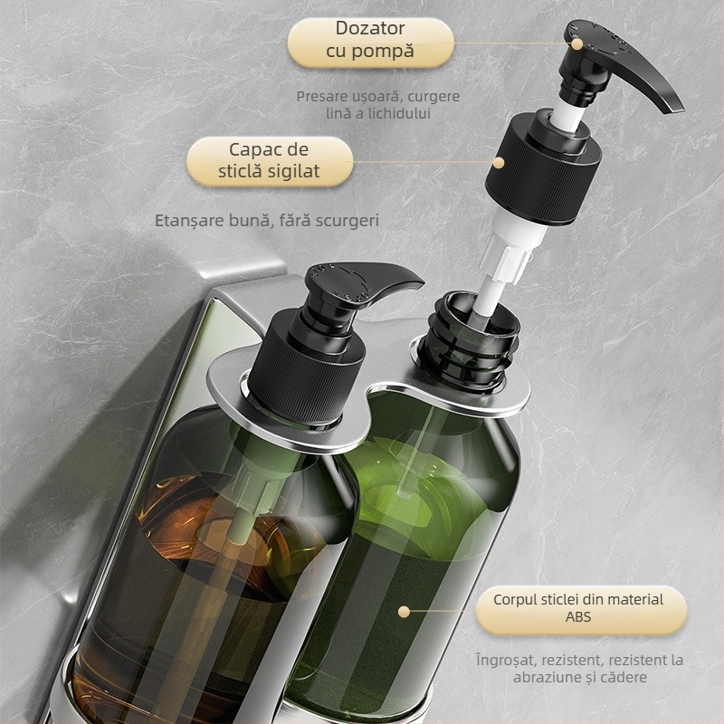 Dispenser de săpun din oțel inoxidabil 304, gel de duș neperforat pentru toaletă hotelieră, sticlă de dezinfectant pentru mâini, pentru export transfrontalier