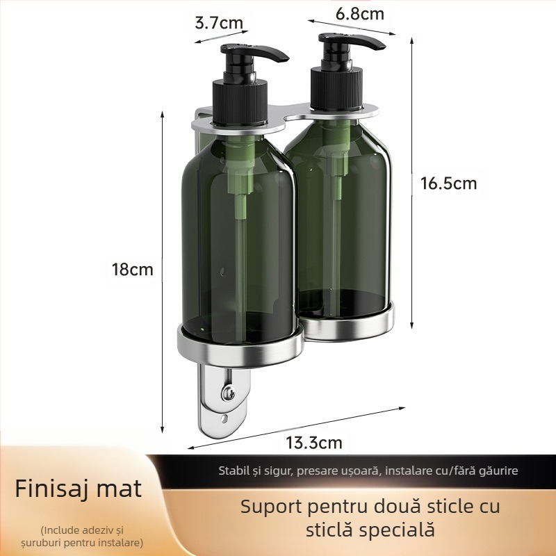 Dispenser de săpun din oțel inoxidabil 304, gel de duș neperforat pentru toaletă hotelieră, sticlă de dezinfectant pentru mâini, pentru export transfrontalier