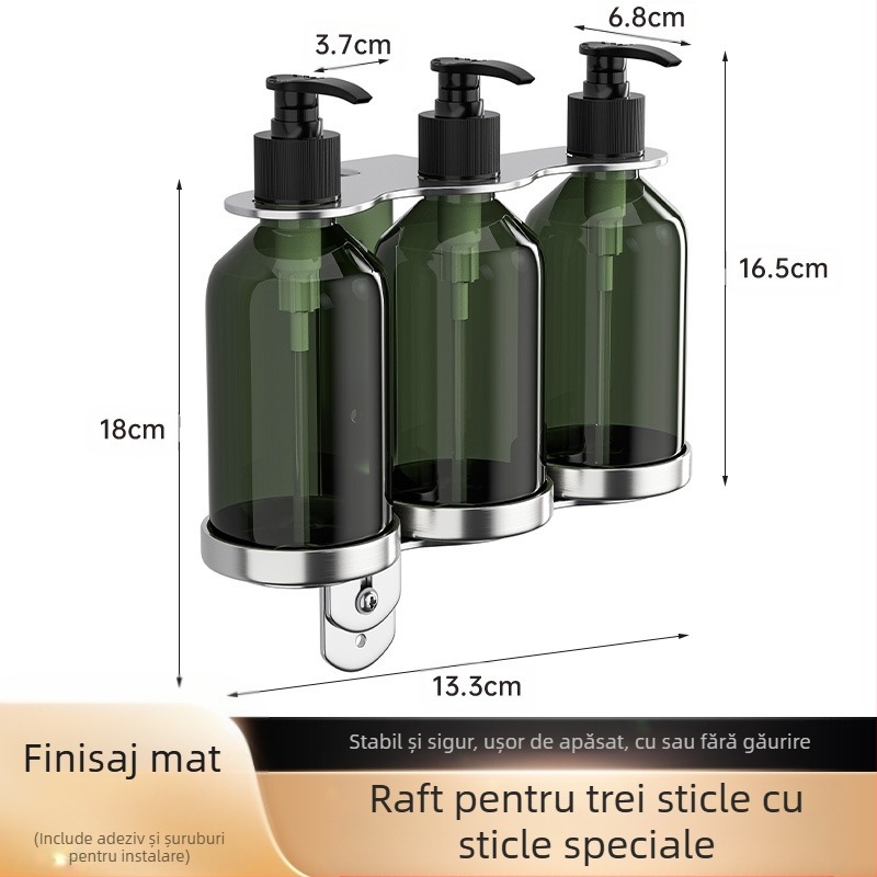 Dispenser de săpun din oțel inoxidabil 304, gel de duș neperforat pentru toaletă hotelieră, sticlă de dezinfectant pentru mâini, pentru export transfrontalier