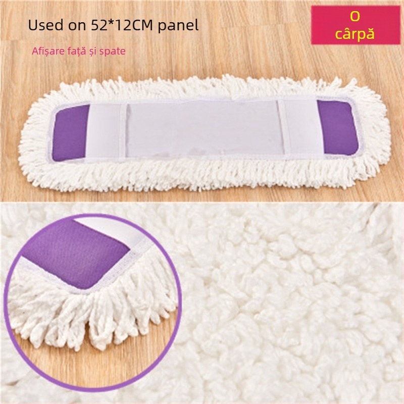 Înlocuire mop plat Pânză Husă pentru mop tip 65 cm Fir de bumbac absorbant praf Cap de împingere Cap de mop leneș