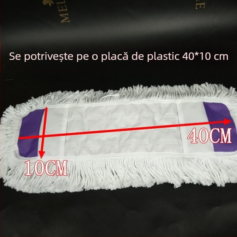 Înlocuire mop plat Pânză Husă pentru mop tip 65 cm Fir de bumbac absorbant praf Cap de împingere Cap de mop leneș