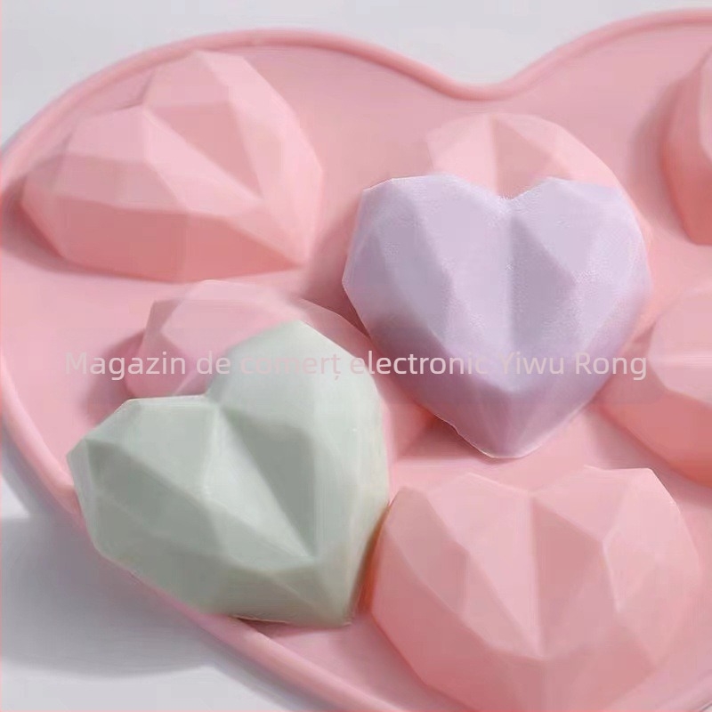 1 buc silicon tort mucegai 6 Stereo consecutive mici inimioare DIY aromaterapie ipsos lipici mucegai copt instrumente