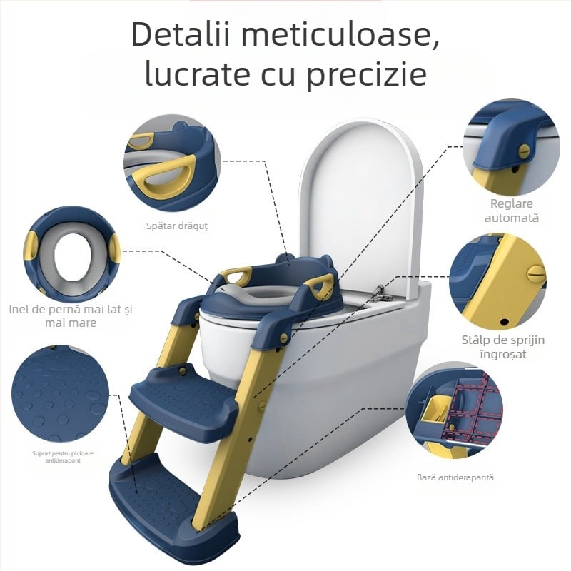 Scaun de toaletă pentru copii, tip scară pentru băieți și fete, scară pliabilă, cadru, scaun de toaletă pentru copii, pisoar pentru copii