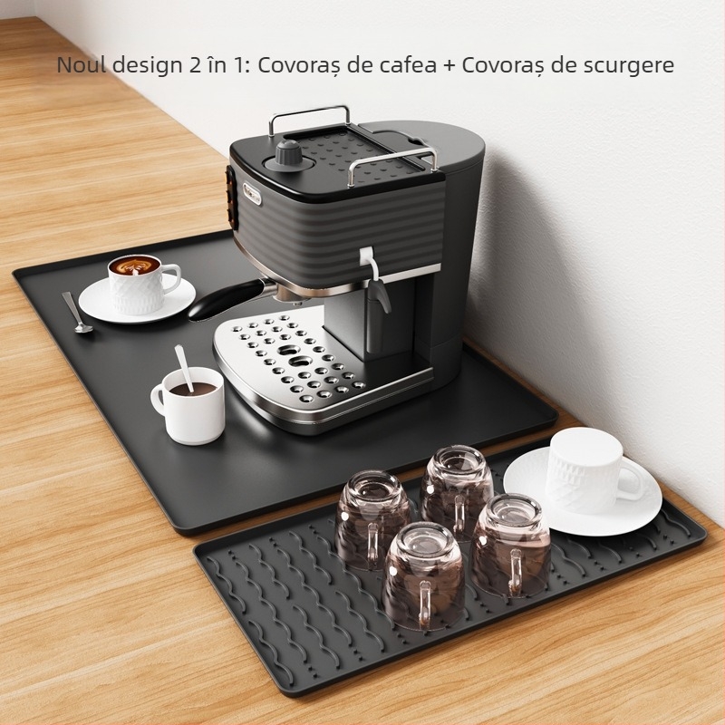Covoraș din silicon pentru bucătărie, pentru mașina de cafea, uscarea vaselor, bar și masă