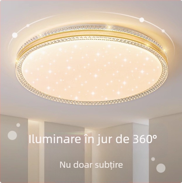 Lampă de tavan LED, lampă pentru dormitor matrimonial, lampă simplă și modernă pentru living, lampă rotundă pentru studiu, balcon, culoar, lampă nouă
