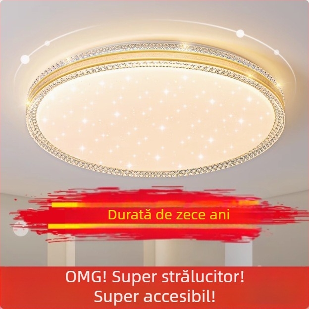 Lampă de tavan LED, lampă pentru dormitor matrimonial, lampă simplă și modernă pentru living, lampă rotundă pentru studiu, balcon, culoar, lampă nouă