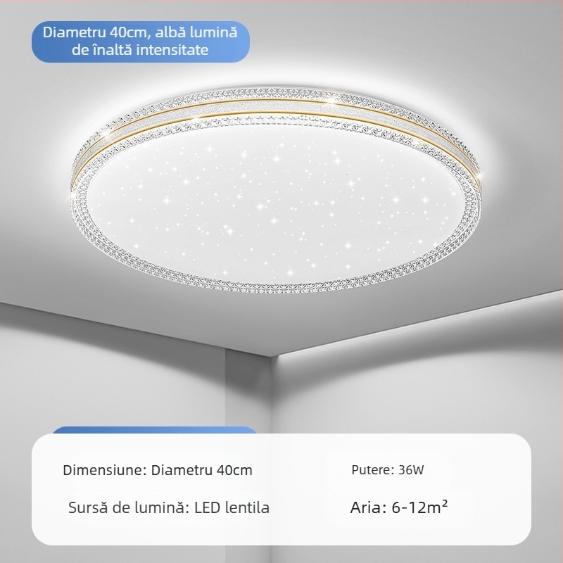 Lampă de tavan LED, lampă pentru dormitor matrimonial, lampă simplă și modernă pentru living, lampă rotundă pentru studiu, balcon, culoar, lampă nouă