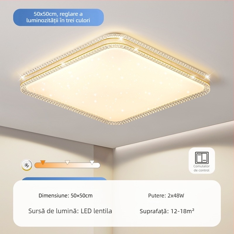 Lampă de tavan LED, lampă pentru dormitor matrimonial, lampă simplă și modernă pentru living, lampă rotundă pentru studiu, balcon, culoar, lampă nouă