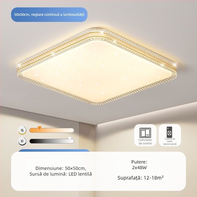 Lampă de tavan LED, lampă pentru dormitor matrimonial, lampă simplă și modernă pentru living, lampă rotundă pentru studiu, balcon, culoar, lampă nouă