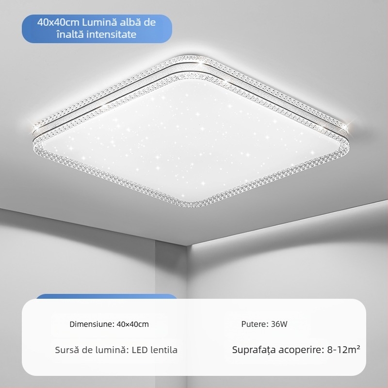 Lampă de tavan LED, lampă pentru dormitor matrimonial, lampă simplă și modernă pentru living, lampă rotundă pentru studiu, balcon, culoar, lampă nouă