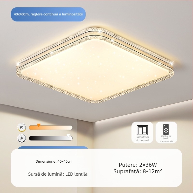 Lampă de tavan LED, lampă pentru dormitor matrimonial, lampă simplă și modernă pentru living, lampă rotundă pentru studiu, balcon, culoar, lampă nouă