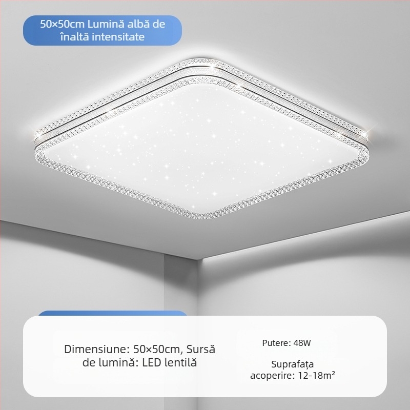 Lampă de tavan LED, lampă pentru dormitor matrimonial, lampă simplă și modernă pentru living, lampă rotundă pentru studiu, balcon, culoar, lampă nouă