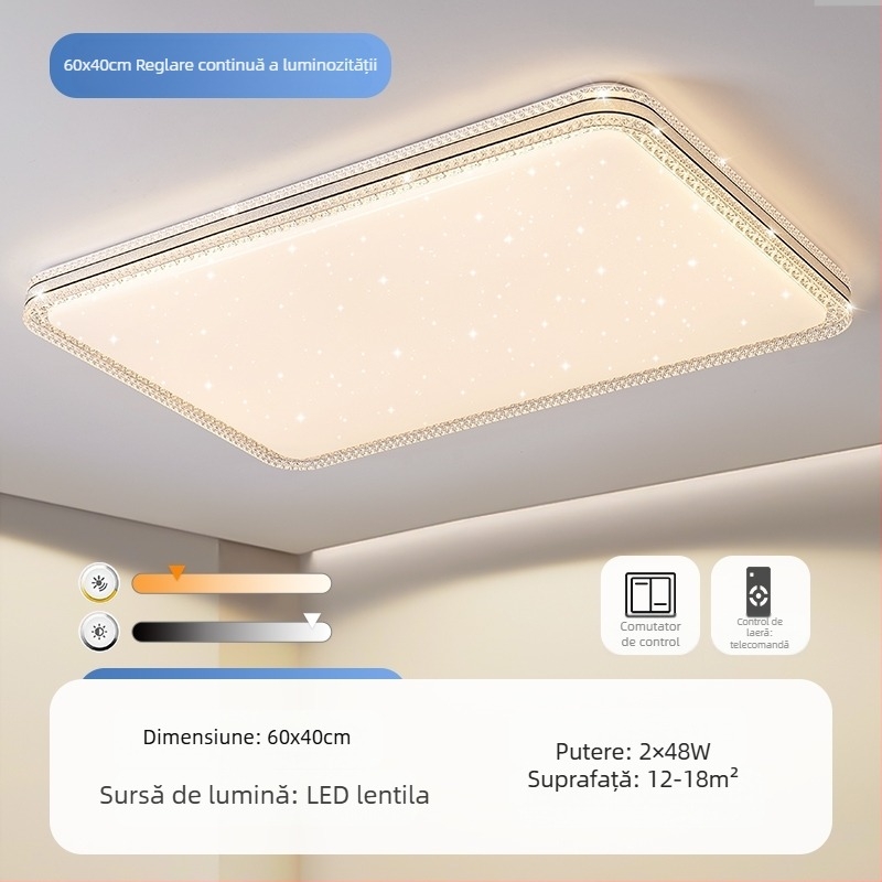 Lampă de tavan LED, lampă pentru dormitor matrimonial, lampă simplă și modernă pentru living, lampă rotundă pentru studiu, balcon, culoar, lampă nouă
