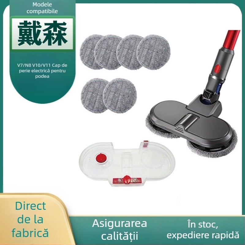 Potrivit pentru aspiratorul Dyson V7v8v10v11, perie de podea pentru aspirator, cârpă, rezervor de apă, aspirare și mopare, accesorii integrate