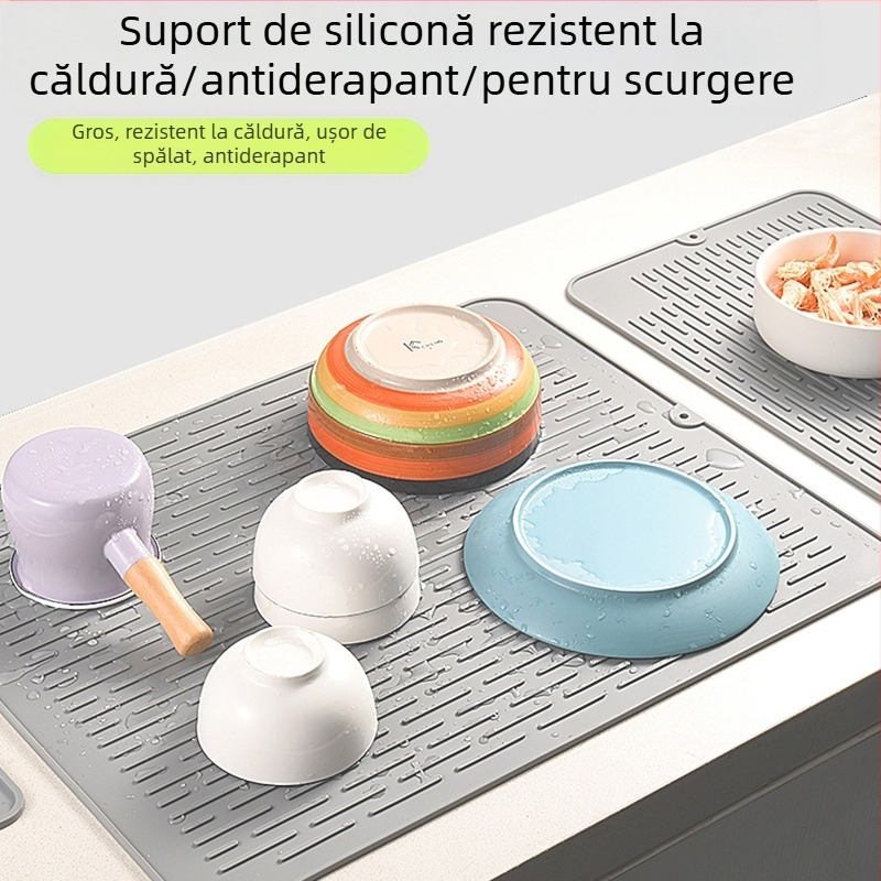 Bucătărie blat silicon scurgere covoraș Coaster masă covoraș antiderapant tocator fix izolație termică covoraș oală covoraș bol covoraș anti-permanent