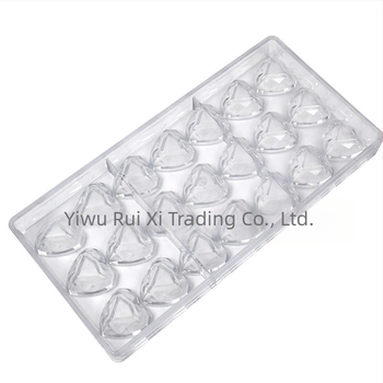 Mucegai de ciocolată cu diamant dragoste, mucegai de plastic cu diamant, inimă de ciocolată, bomboane de copt pentru tort