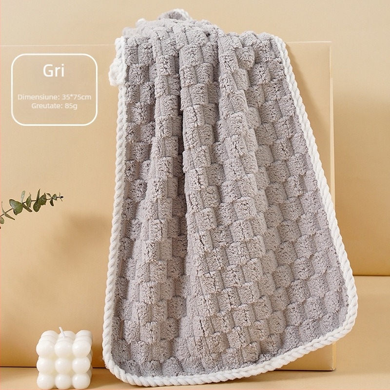 Prosop de catifea coral, fără scame pentru uz casnic, pentru adulți, cu uscare rapidă a părului uscat, pentru baie și față, producător en-gros