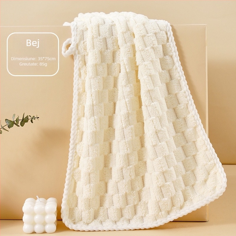 Prosop de catifea coral, fără scame pentru uz casnic, pentru adulți, cu uscare rapidă a părului uscat, pentru baie și față, producător en-gros