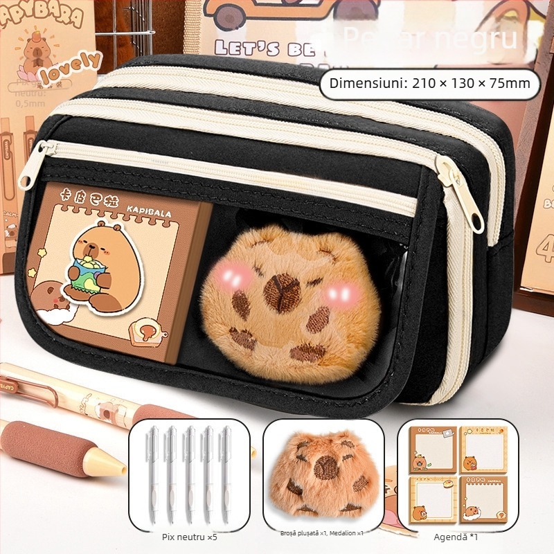 Capi Bar Penar Case Femei High Yan Value Mare Capacitate Școală Primară Fete Papetărie Bag Junior High School Copii Băieți Penar Case